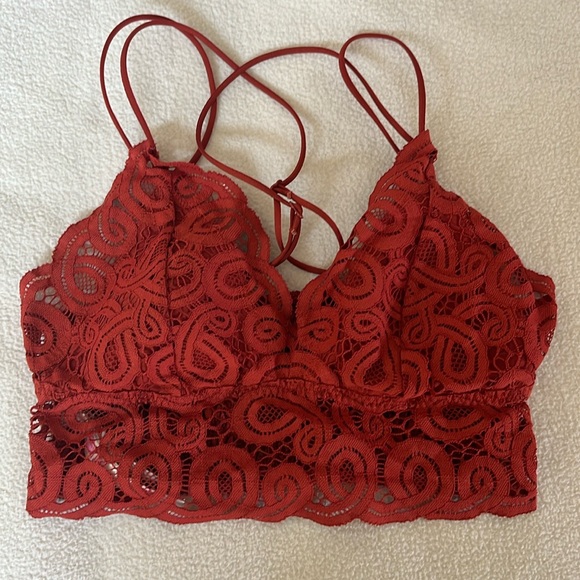 PINK Victoria's Secret Other - PINK Victoria Secret Burnt Orange Lace Bralette size S